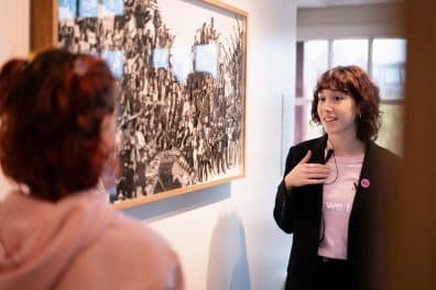 Group of visitors at Moco Museum