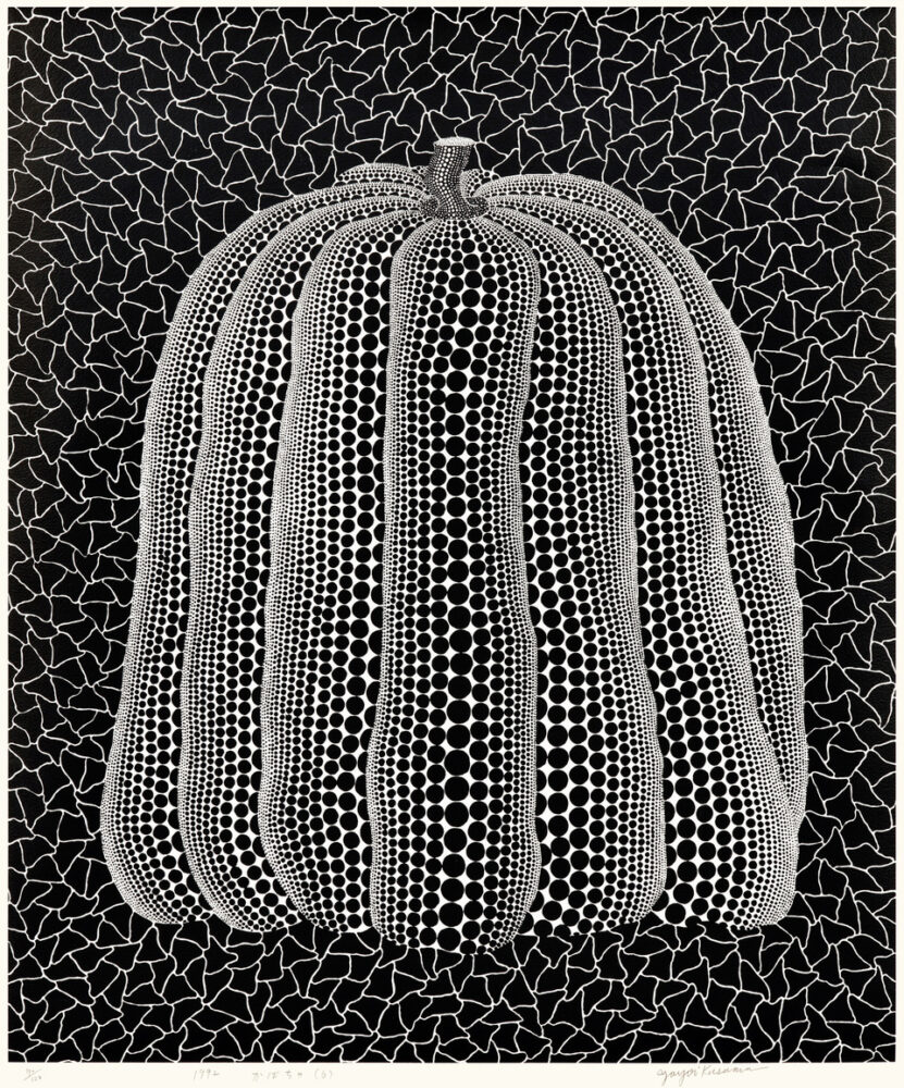 Yayoi Kusama pumpkin artwork at Moco Museum