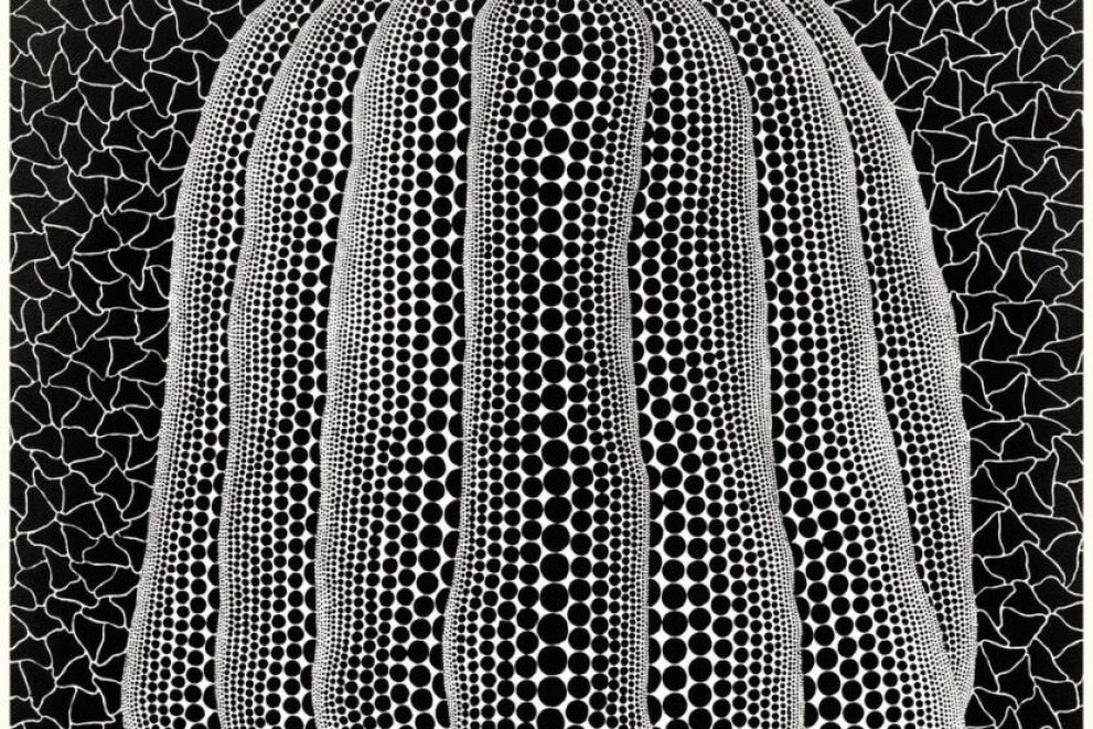 Kusama Pumpkin installation at Moco Museum Barcelona