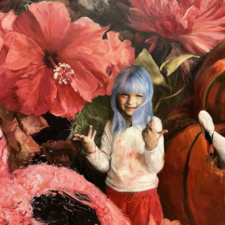 Artwork detail at Moco Museum Barcelona.