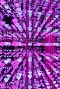 Immersive diamond artwork in purple tones by Studio Irma at Moco Museum Barcelona